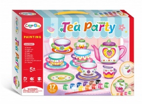 DIY painted graffiti tea set