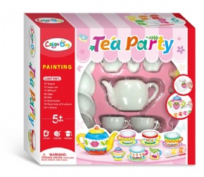 DIY painted graffiti tea set