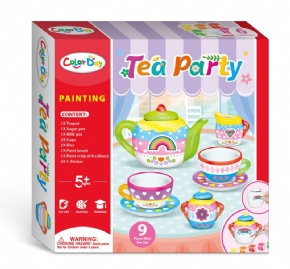 DIY painted graffiti tea set