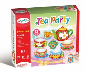 DIY painted graffiti tea set