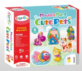 DIY plaster painted toy Fridge Magnet - animals