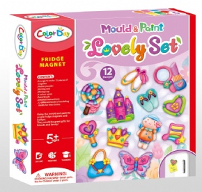 DIY Plaster painted toy Fridge Magnet - Dream Castle