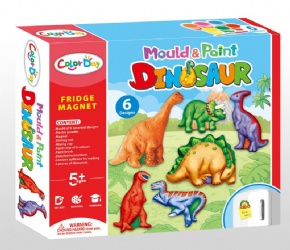 DIY plaster painted toy Fridge Magnet - Dinosaurs