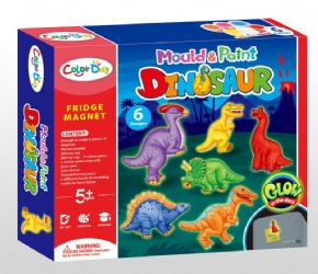 DIY plaster Luminous painted toy fridge Magnet - Dinosaurs