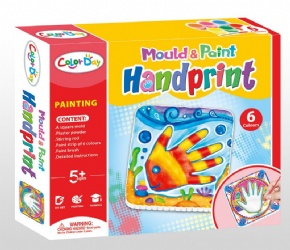DIY painted hand print plaster set