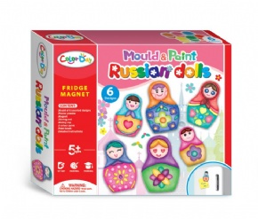 DIY plaster painted toy fridge Magnet - Matryoshka Dolls