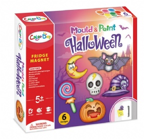 DIY Plaster Painted toy Fridge Magnet - Halloween