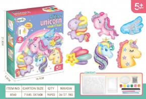 DIY plaster painted toy fridge Magnet - Glitter Monophorus