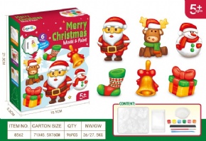 DIY Plaster painted toy Fridge Magnet - Christmas