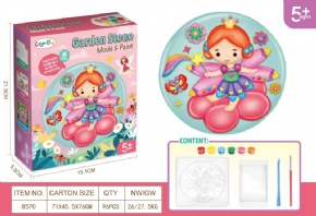 DIY plaster painted toy - Garden stone