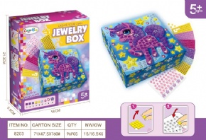 Mosaic number paste creative - Pony jewelry box