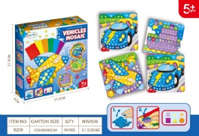 Mosaic number paste creative - Transportation series