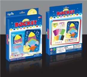 Mosaic number paste puzzle - Rocket