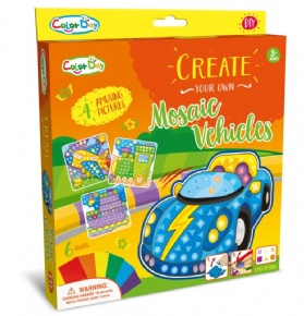 Mosaic number paste creative - Transportation series