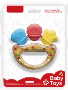 Baby teether palm rattle