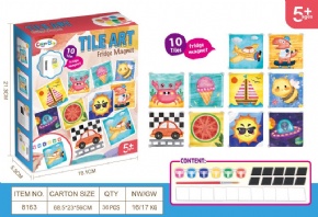 DIY tile graffiti refrigerator magnets