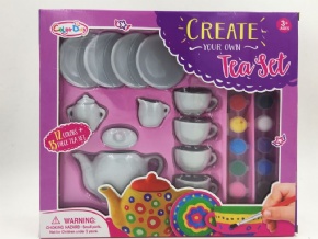 DIY painted graffiti teapot set